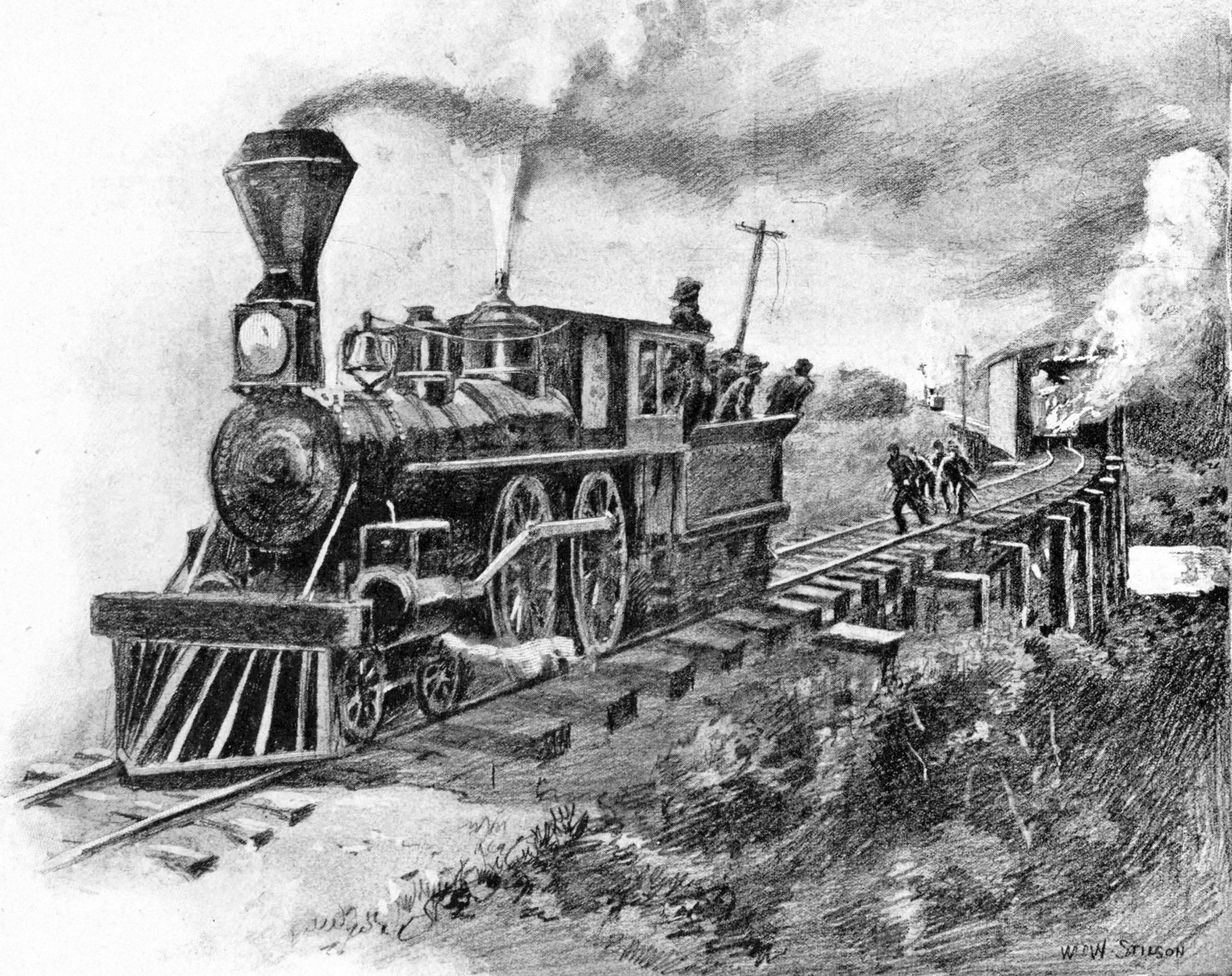 Железные дороги в отечественной. Великая Паровозная гонка 1862. Великая Паровозная гонка США. General 1862 паровоз.